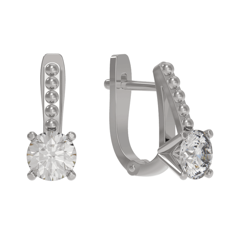 Серьги из серебра 925 с фианит