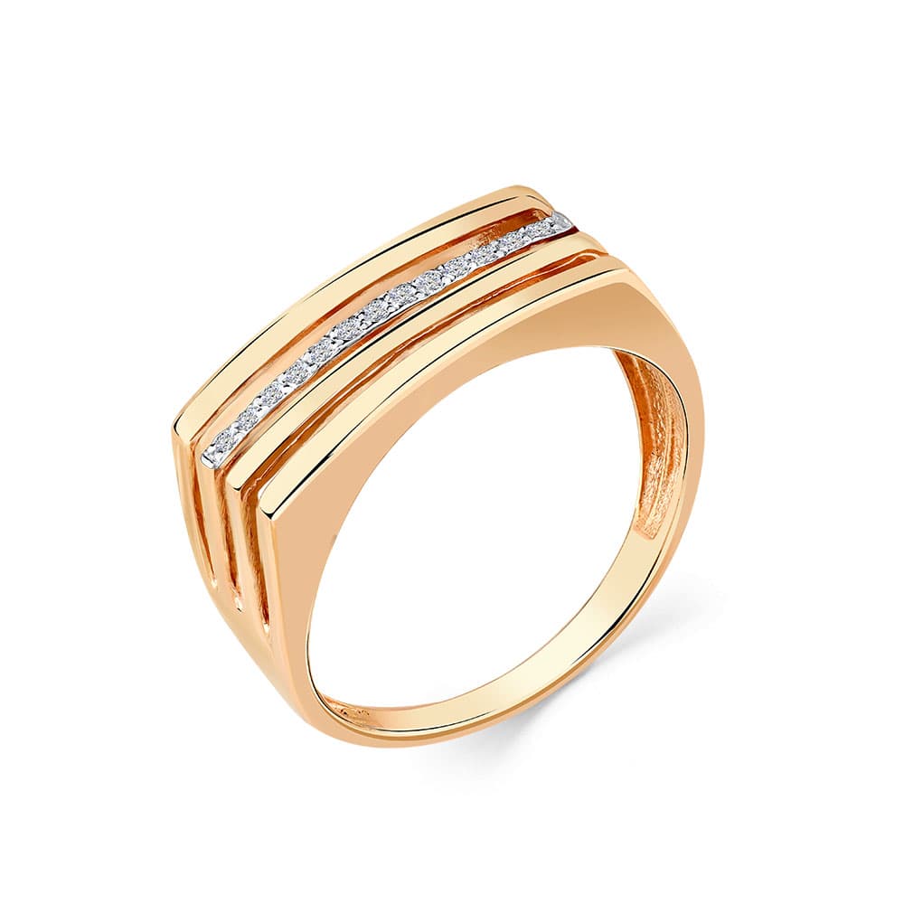 Кольцо из золота 585 с  фианит