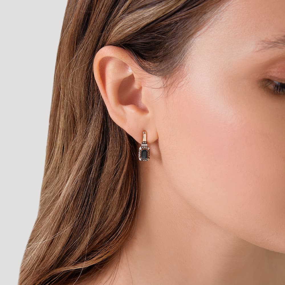 Серьги из золота 585 с сапфиром