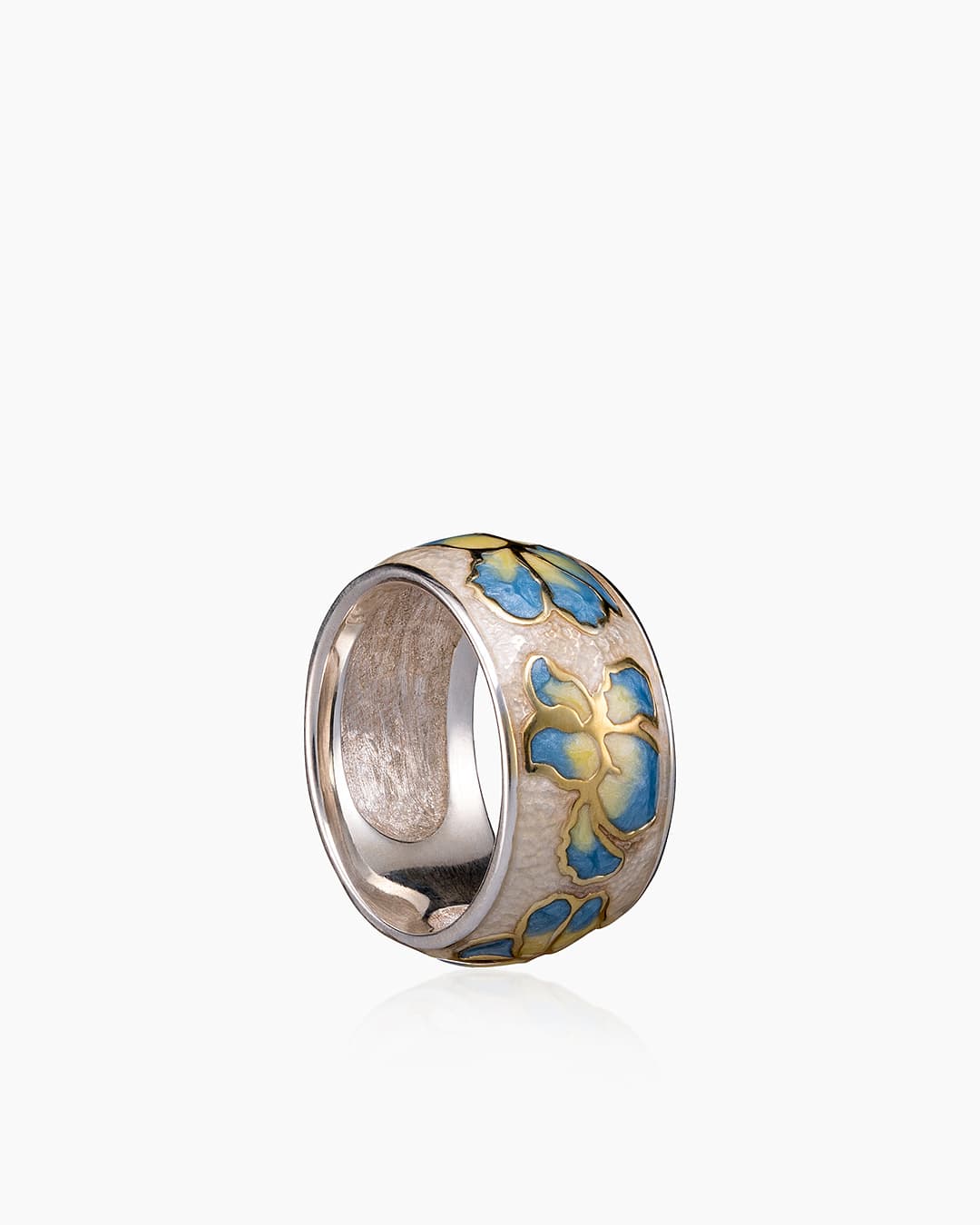 Кольцо из серебра 925 с  эмалью