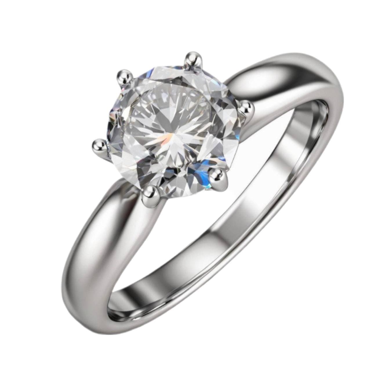 Кольцо из серебра 925 с выращенными бриллиантами