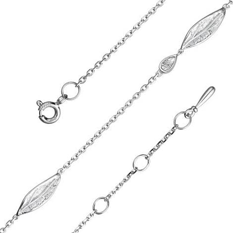 Браслет декоративный из серебра 925 с бриллиантом