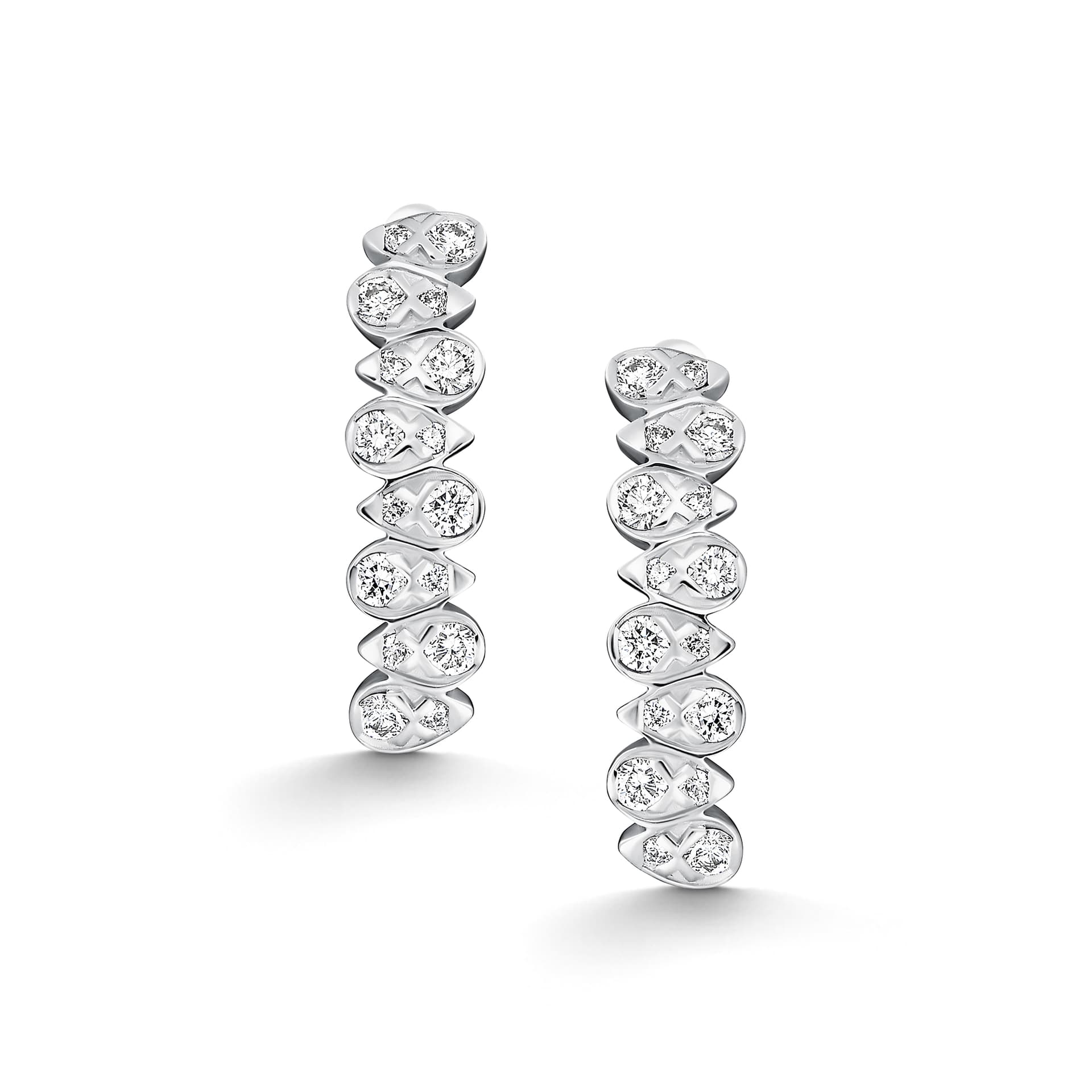 Серьги из золота 585 с бриллиантами