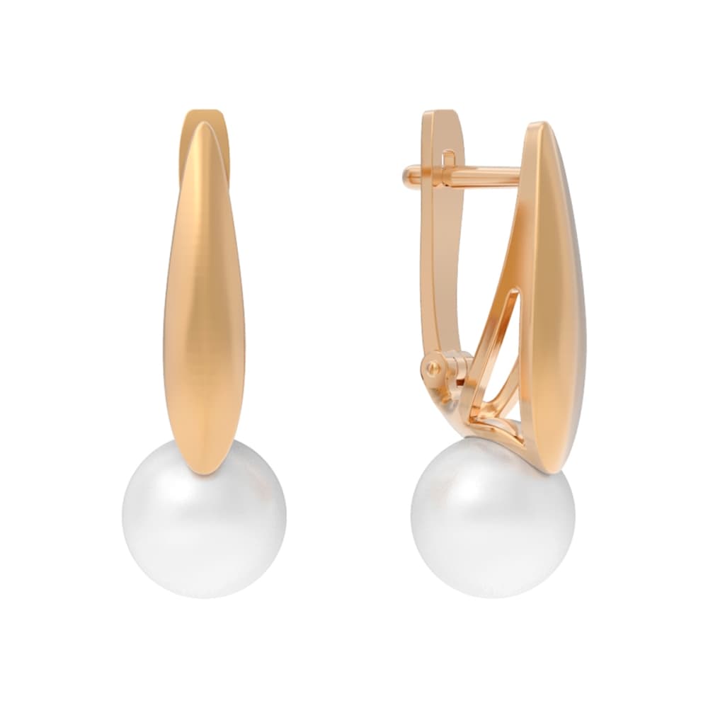 Серьги из золота 585 с жемчугом