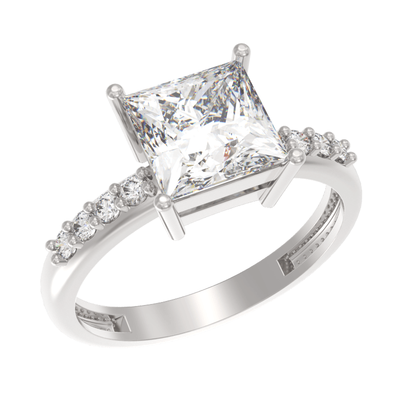 Кольцо из серебра 925 с фианитами