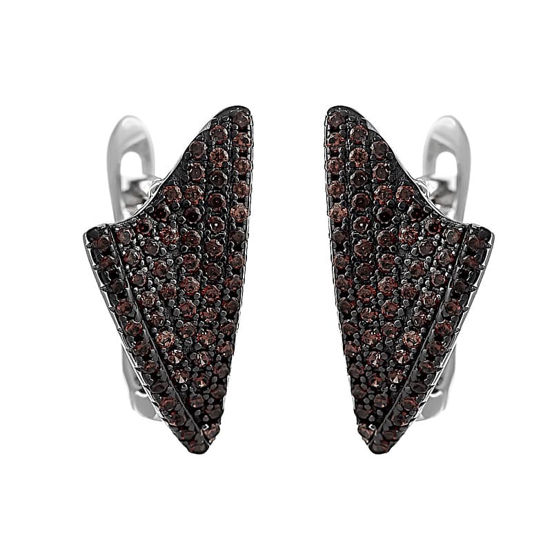 Серьги из серебра 925 с фианитами