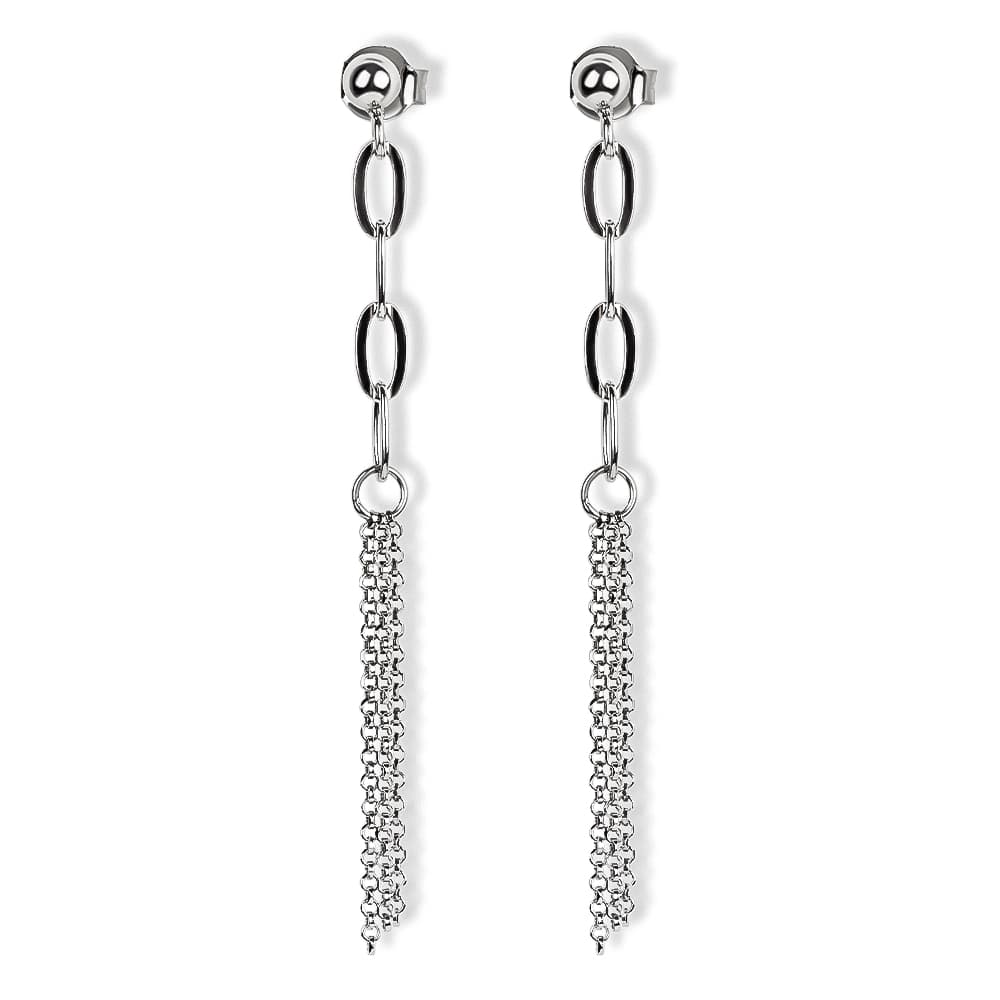 Серьги из серебра без вставки