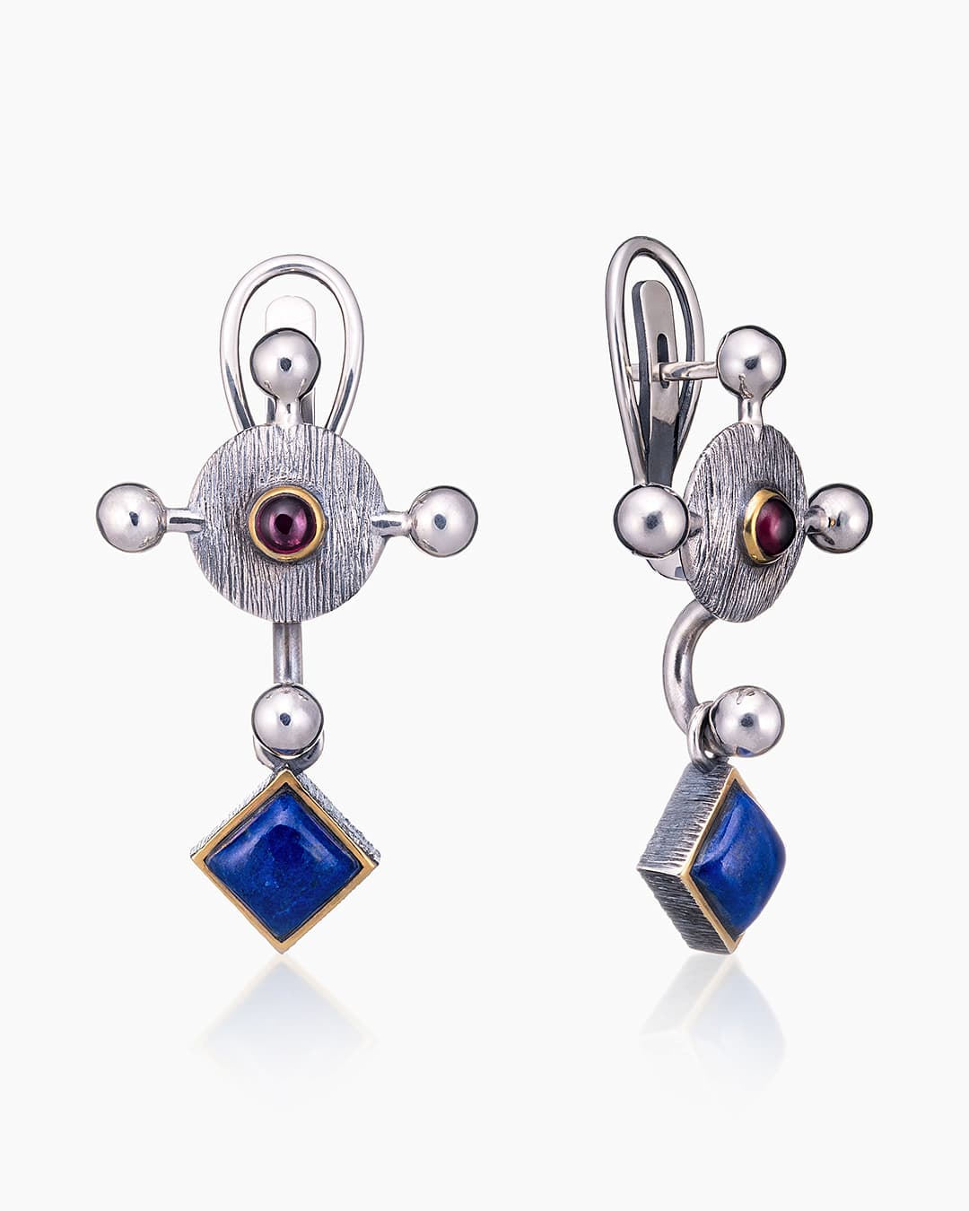 Серьги из серебра 925 с лазуритом