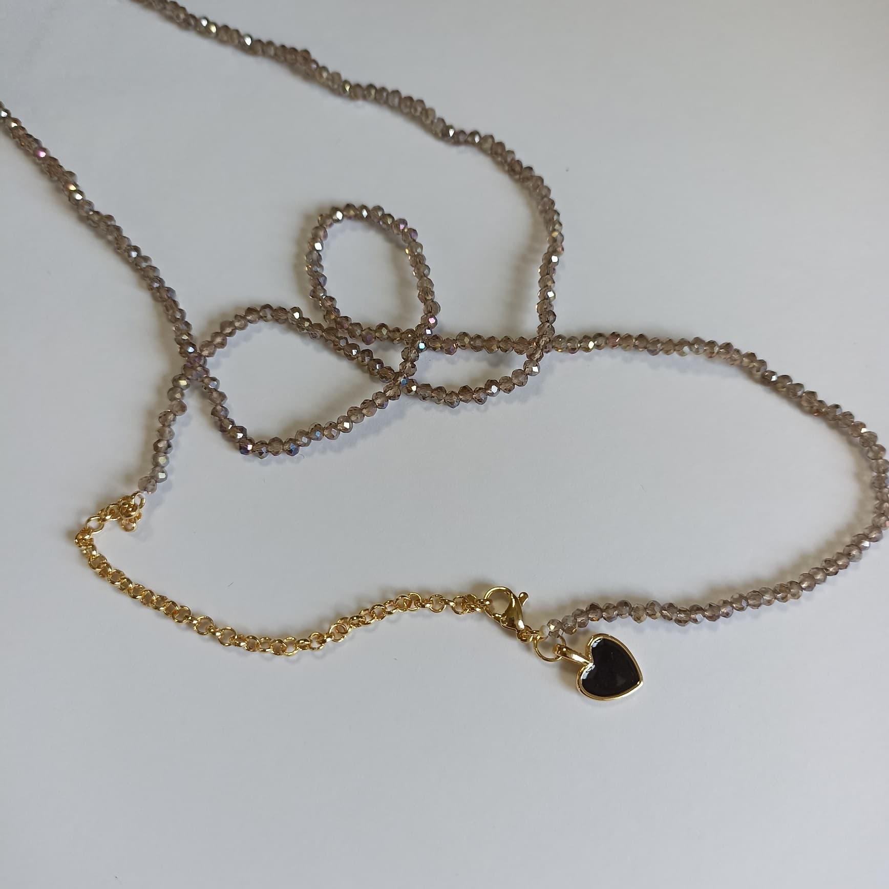 Колье из стали с эмалью