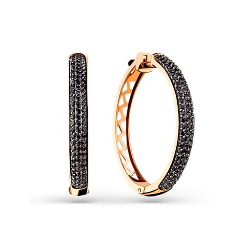 Серьги из золота 585 с шпинелем