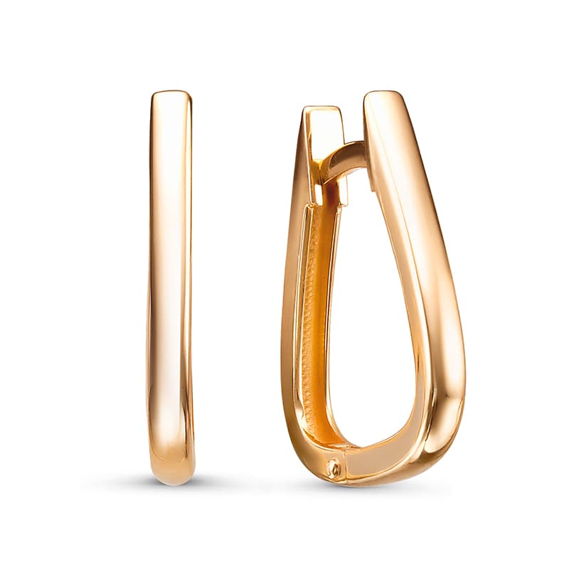 Серьги из золота 585 без вставки