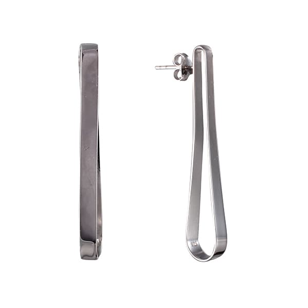 Серьги из серебра 925 без вставки