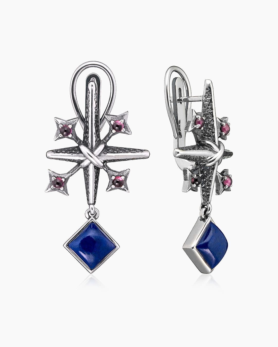 Серьги из серебра 925 с лазуритом