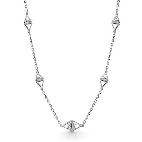 Колье из серебра 925 с фианитами