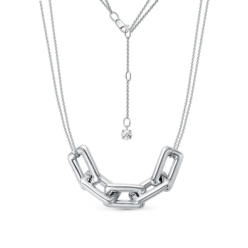 Колье из серебра 925 с фианитами