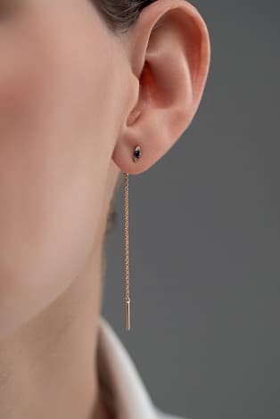 Серьги из золота 585 с сапфирами