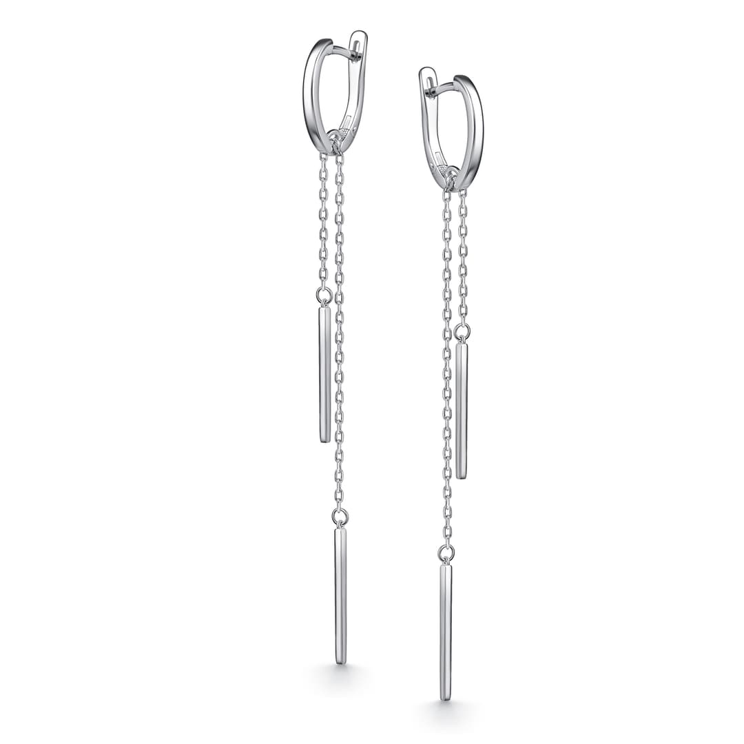 Серьги из серебра 925 без вставки