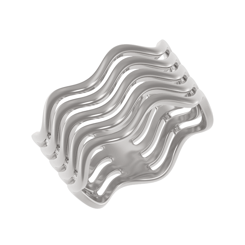 Кольцо из серебра 925 без вставки