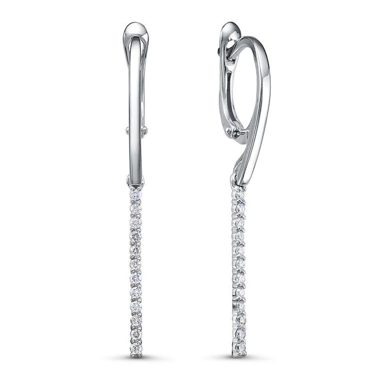 Серьги из золота 585 с бриллиантом