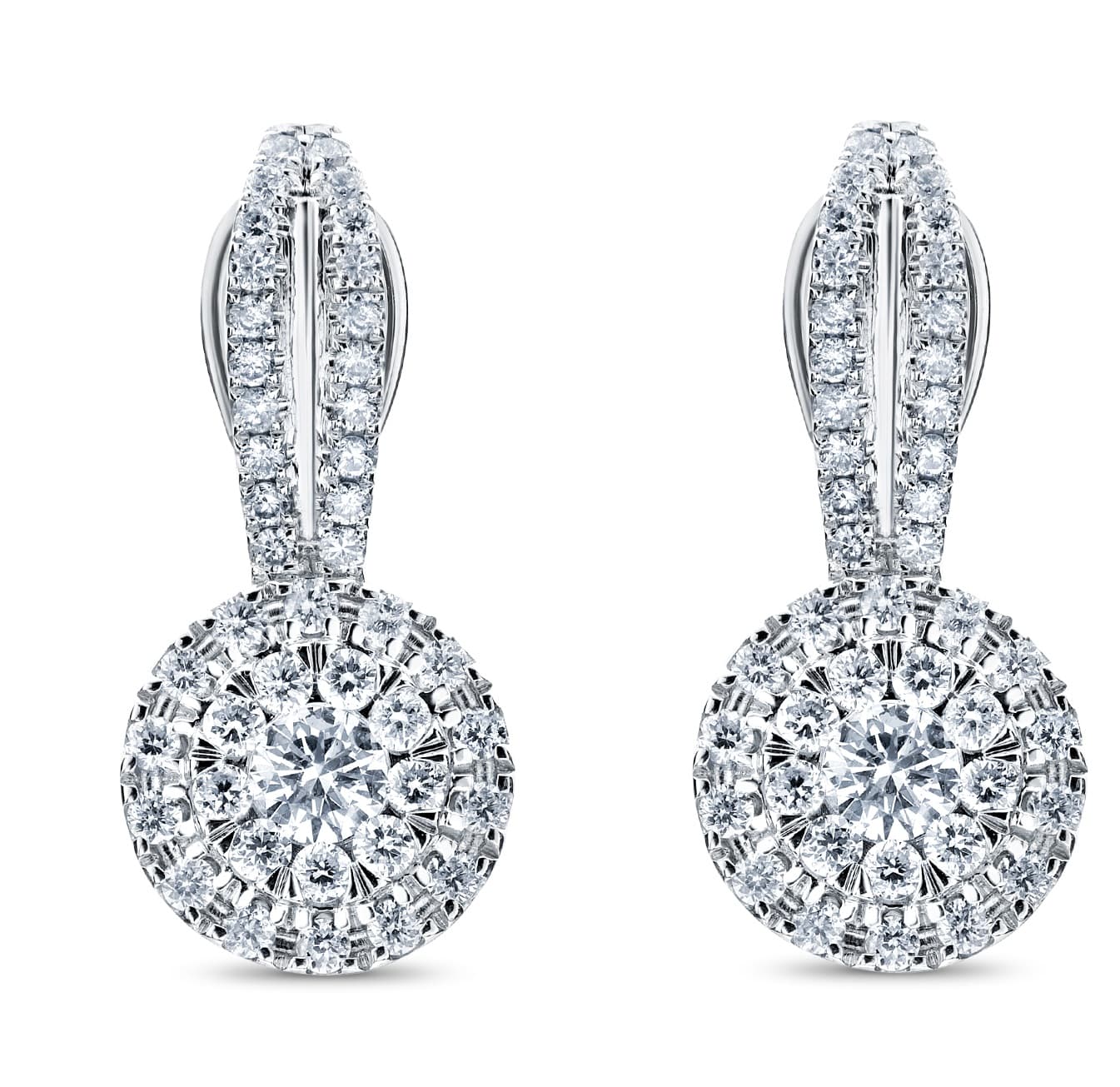 Серьги из золота 585 с бриллиантами