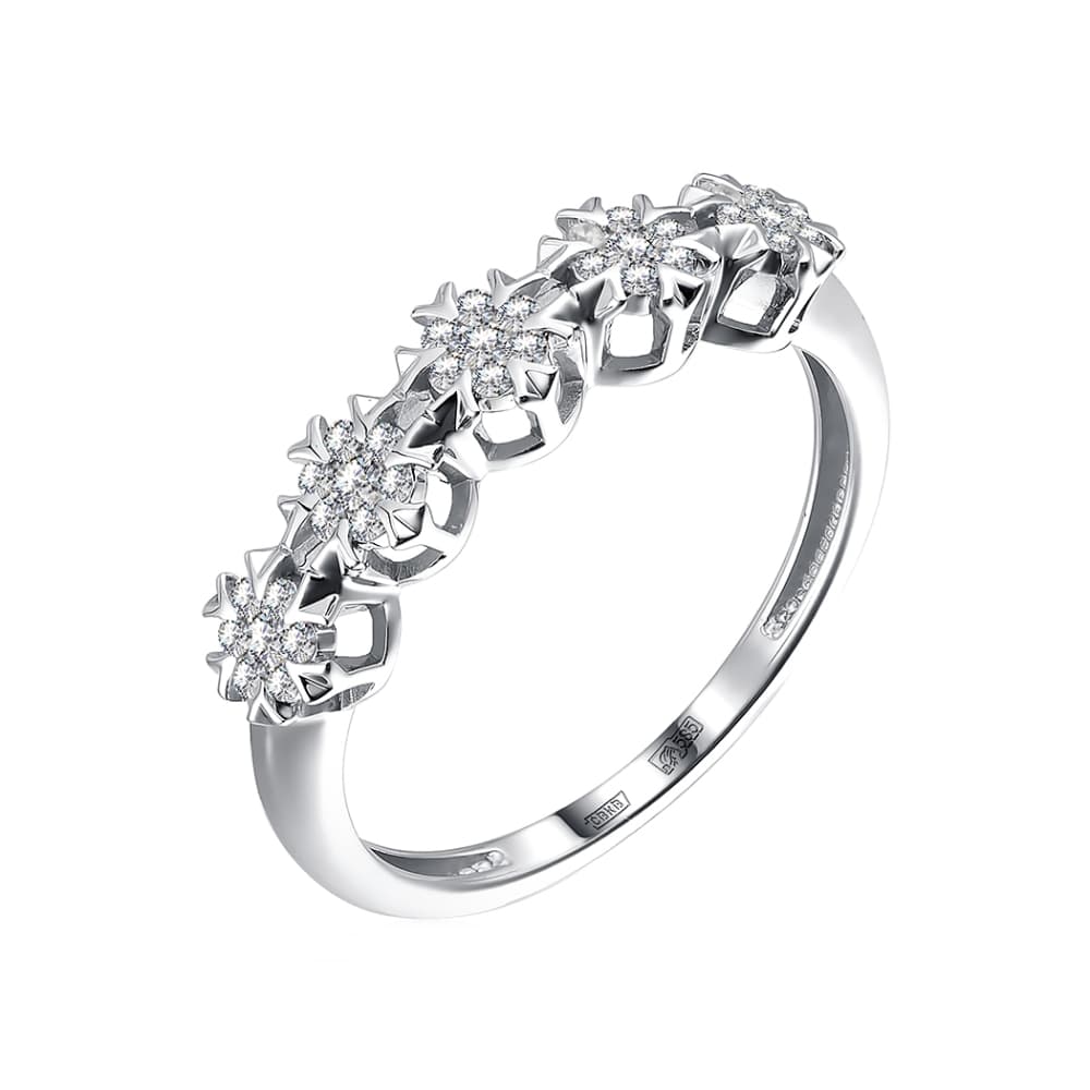 Кольцо из золота 585 с бриллиантами