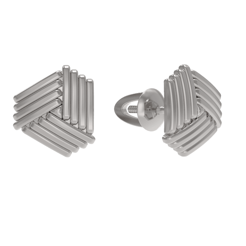 Серьги из серебра 925 без вставки