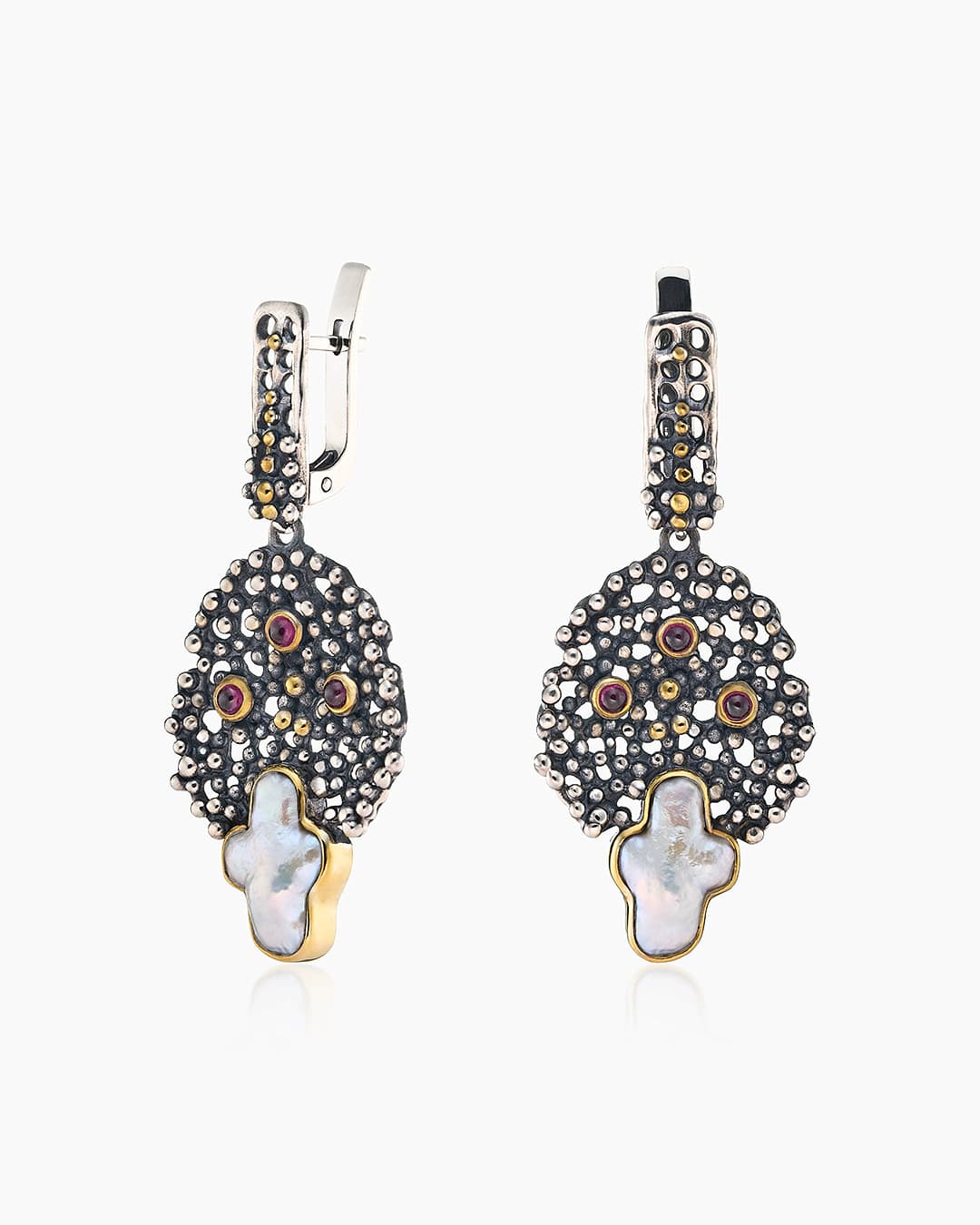 Серьги из серебра 925 с жемчугом