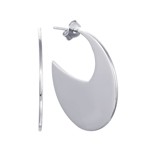 Серьги из серебра 925 без вставки