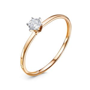 Кольцо из золота 585 с фианит