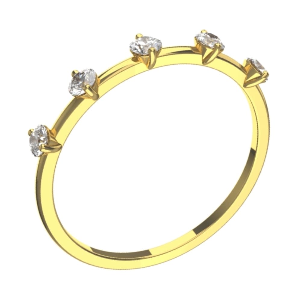 Кольцо из золота 585 с фианит