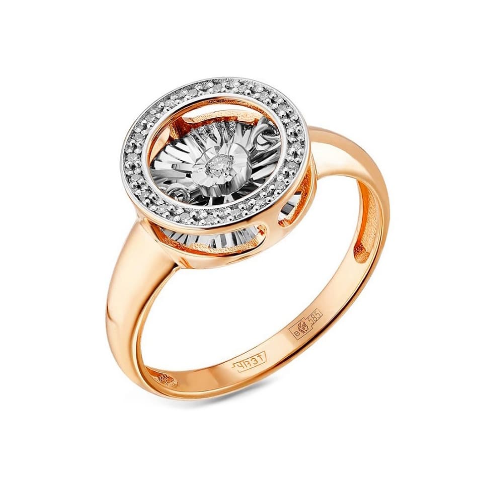 Кольцо из золота 585 с бриллиантом