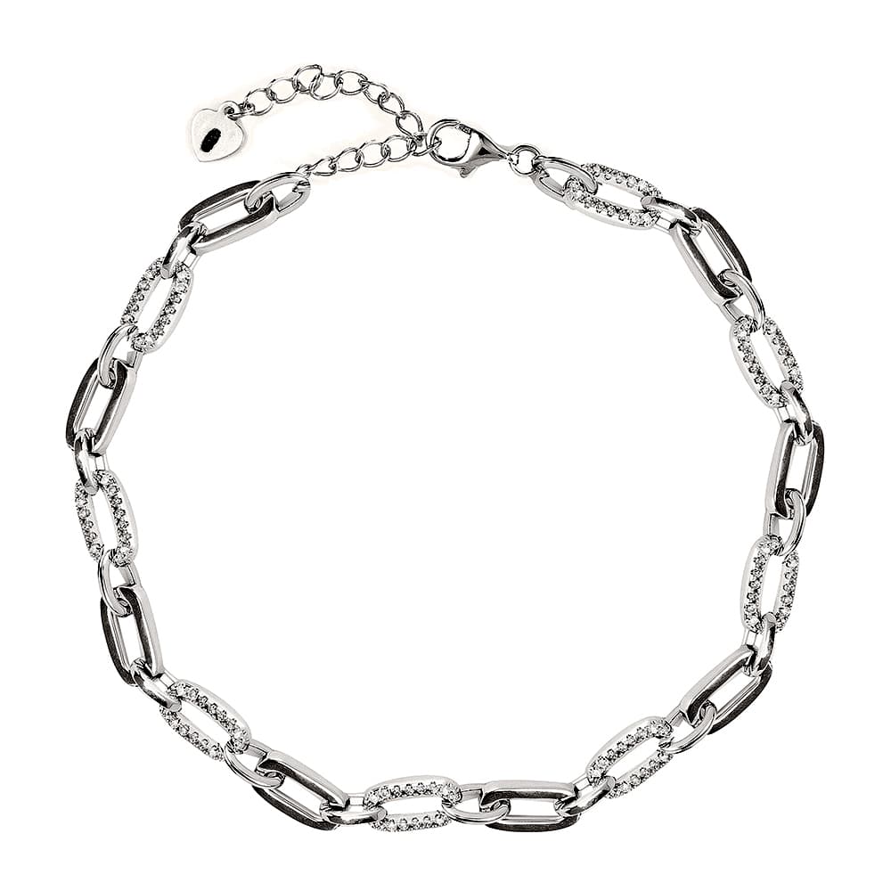 Браслет декоративный из серебра 925 с кубическим цирконием