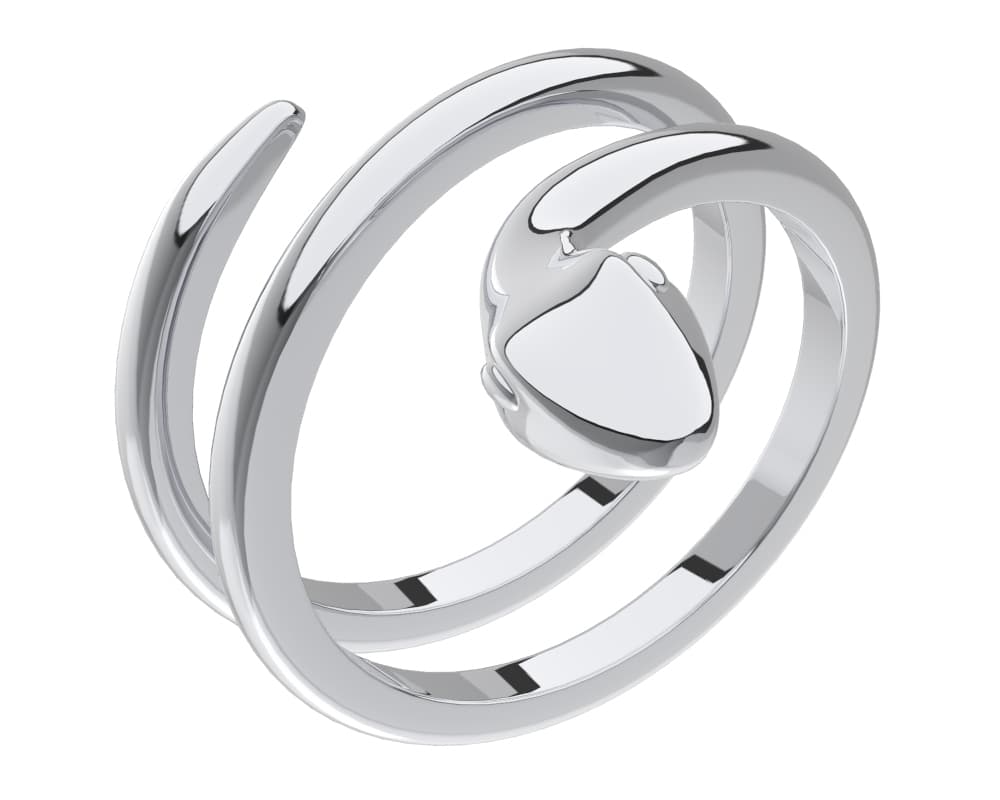 Кольцо из серебра без вставки