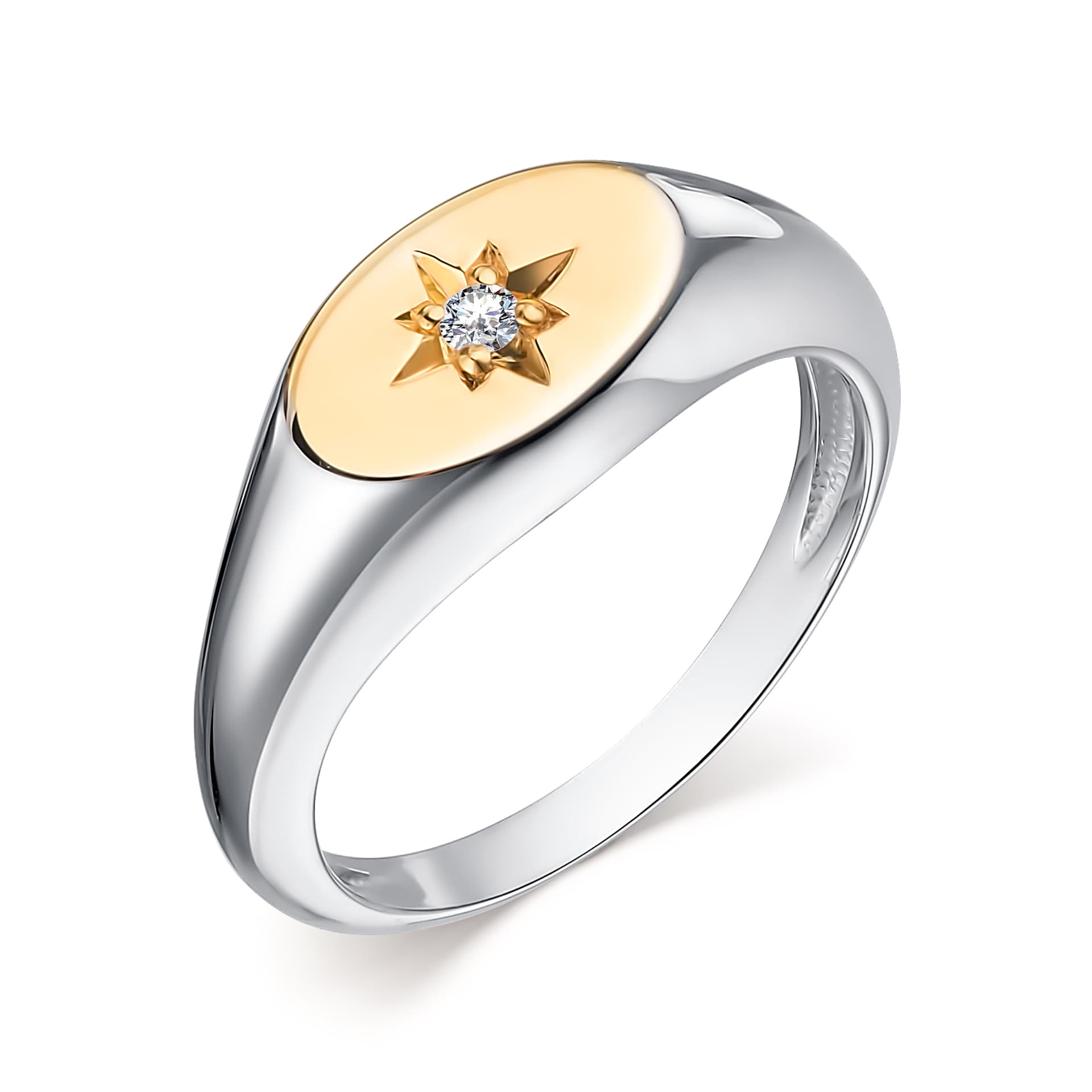 Кольцо из серебра 925 с кристаллами swarovski