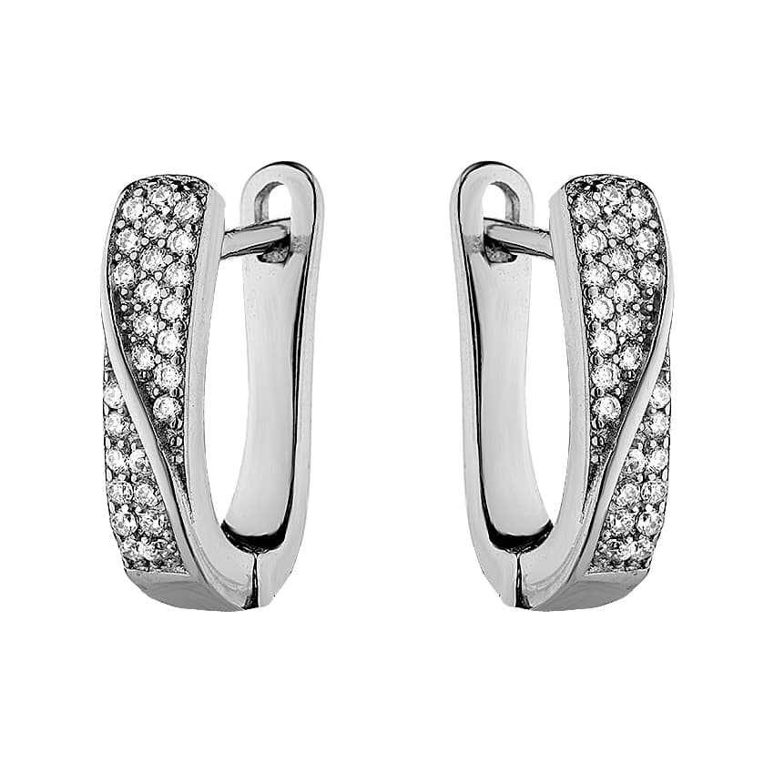 Серьги из серебра 925 с кубическим цирконием