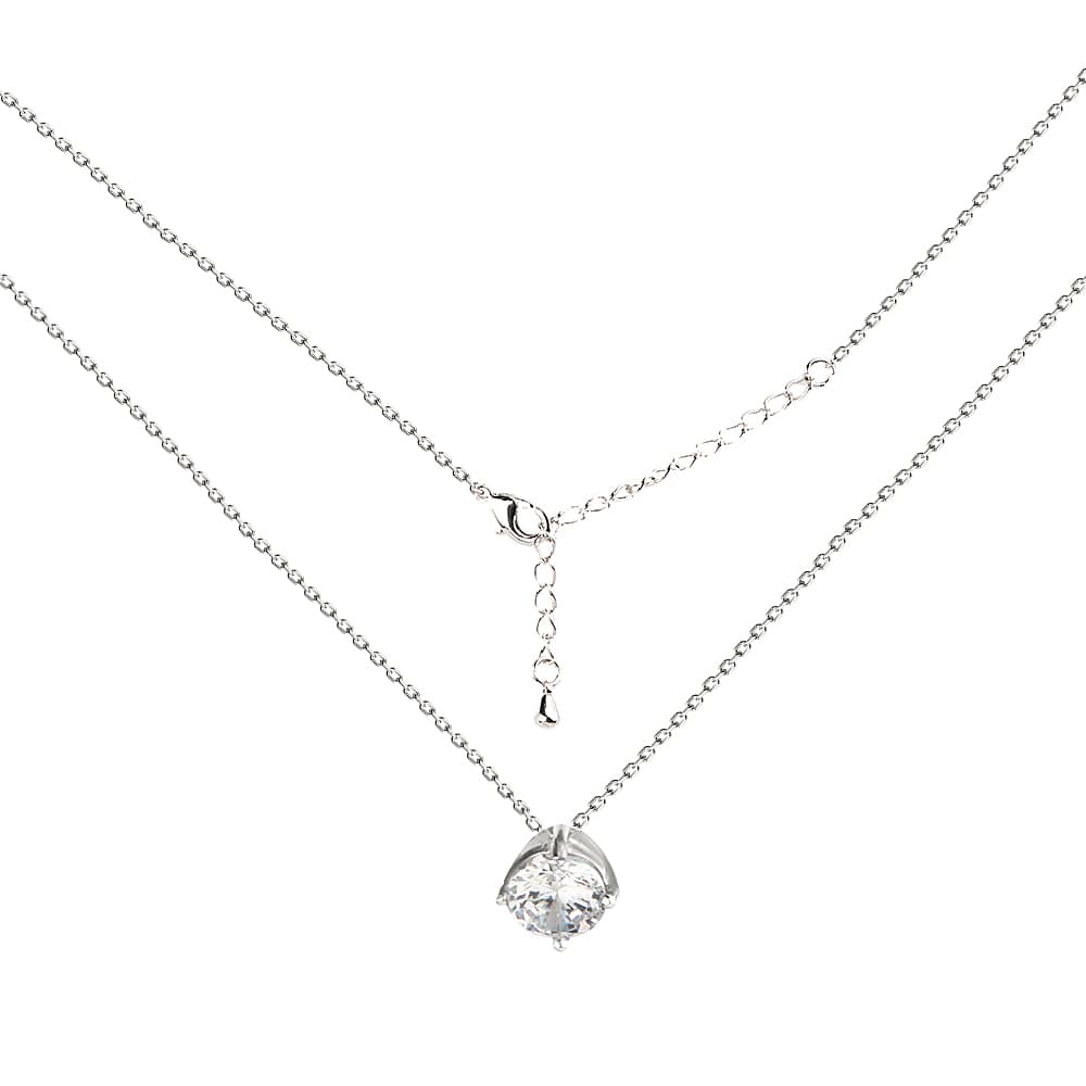 Колье из серебра 925 с кубическим цирконием