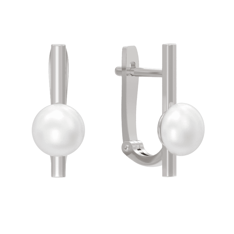 Серьги из золота 585 с жемчугом