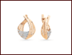 Серьги из золота 585 с фианитами