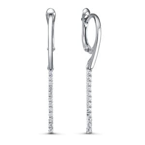 Серьги из золота 585 с бриллиантом