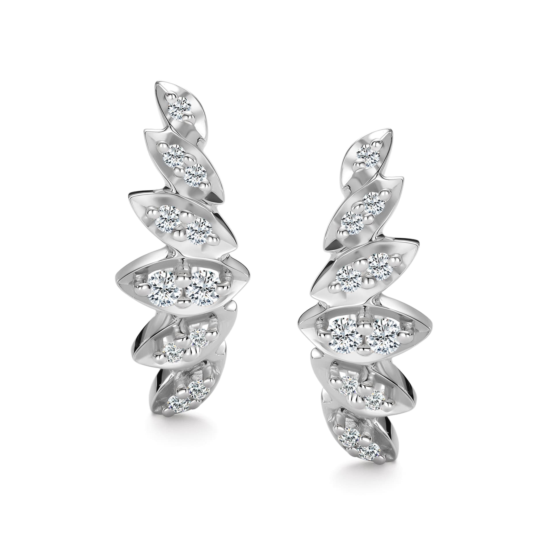 Серьги из золота 585 с бриллиантами