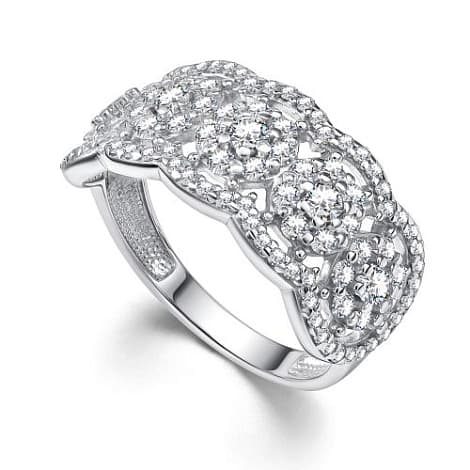 Кольцо из серебра 925 с фианитами