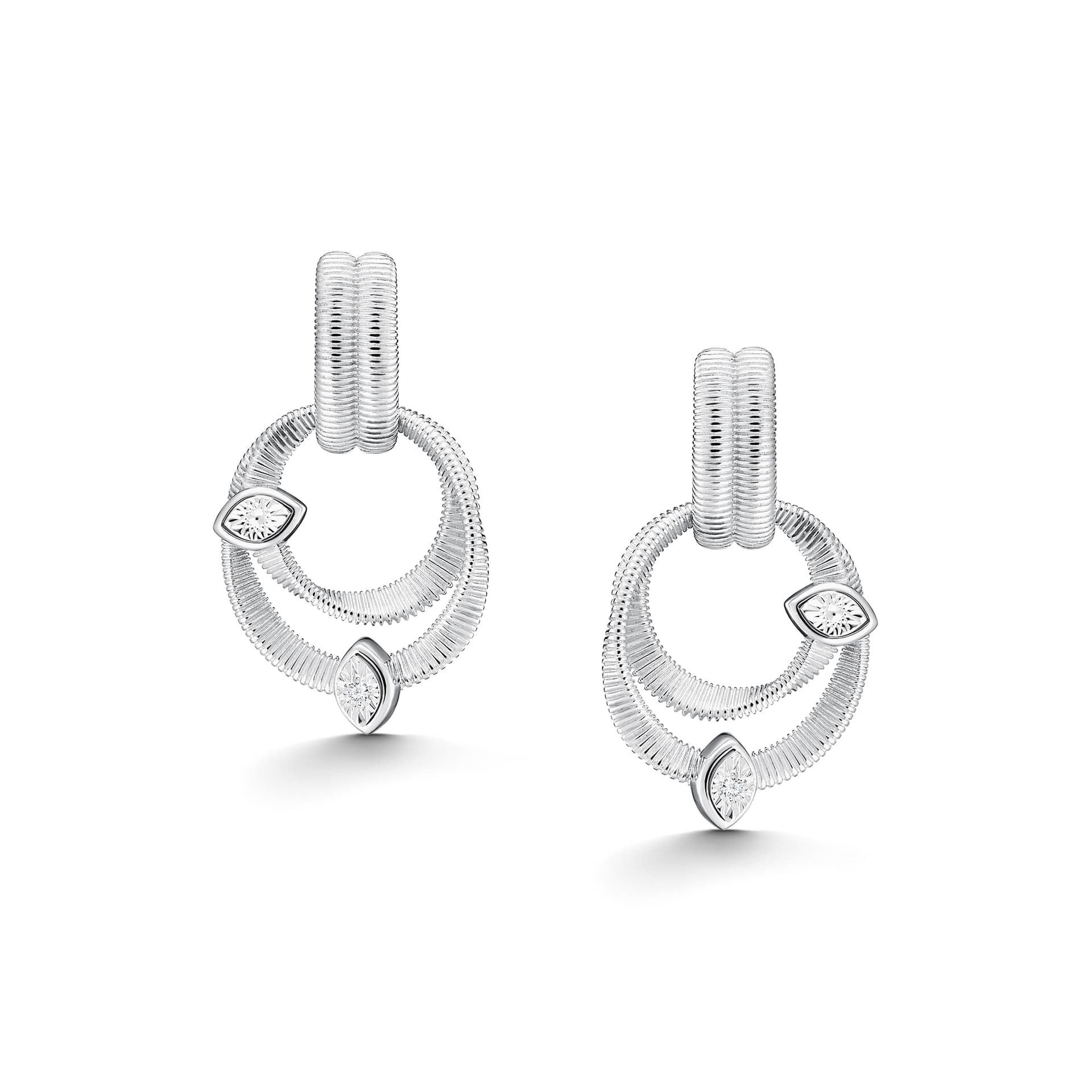 Серьги из серебра 925 с бриллиантами