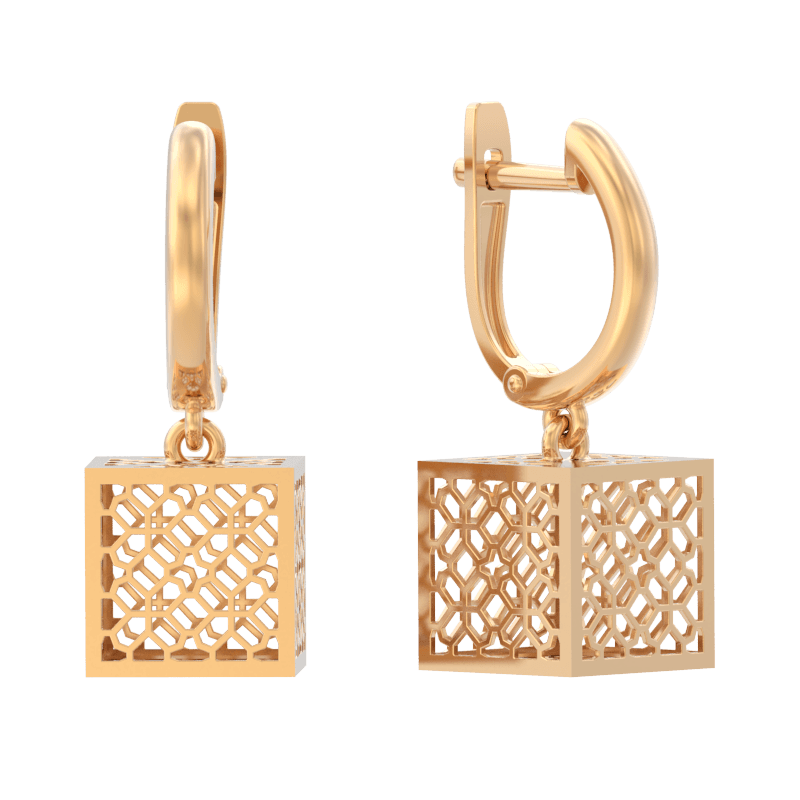 Серьги из золота 585 без вставки