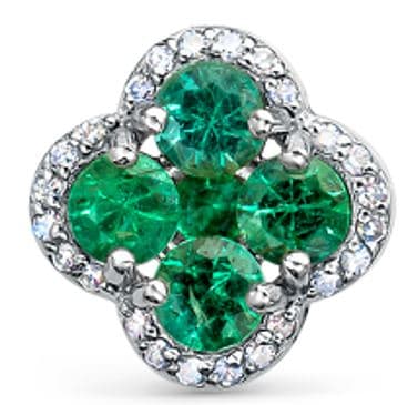 Подвеска из золота 585 с изумрудами