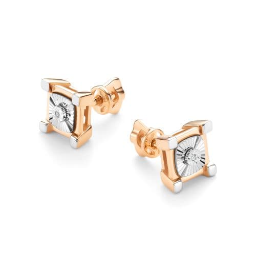 Серьги из золота 585 с бриллиантами