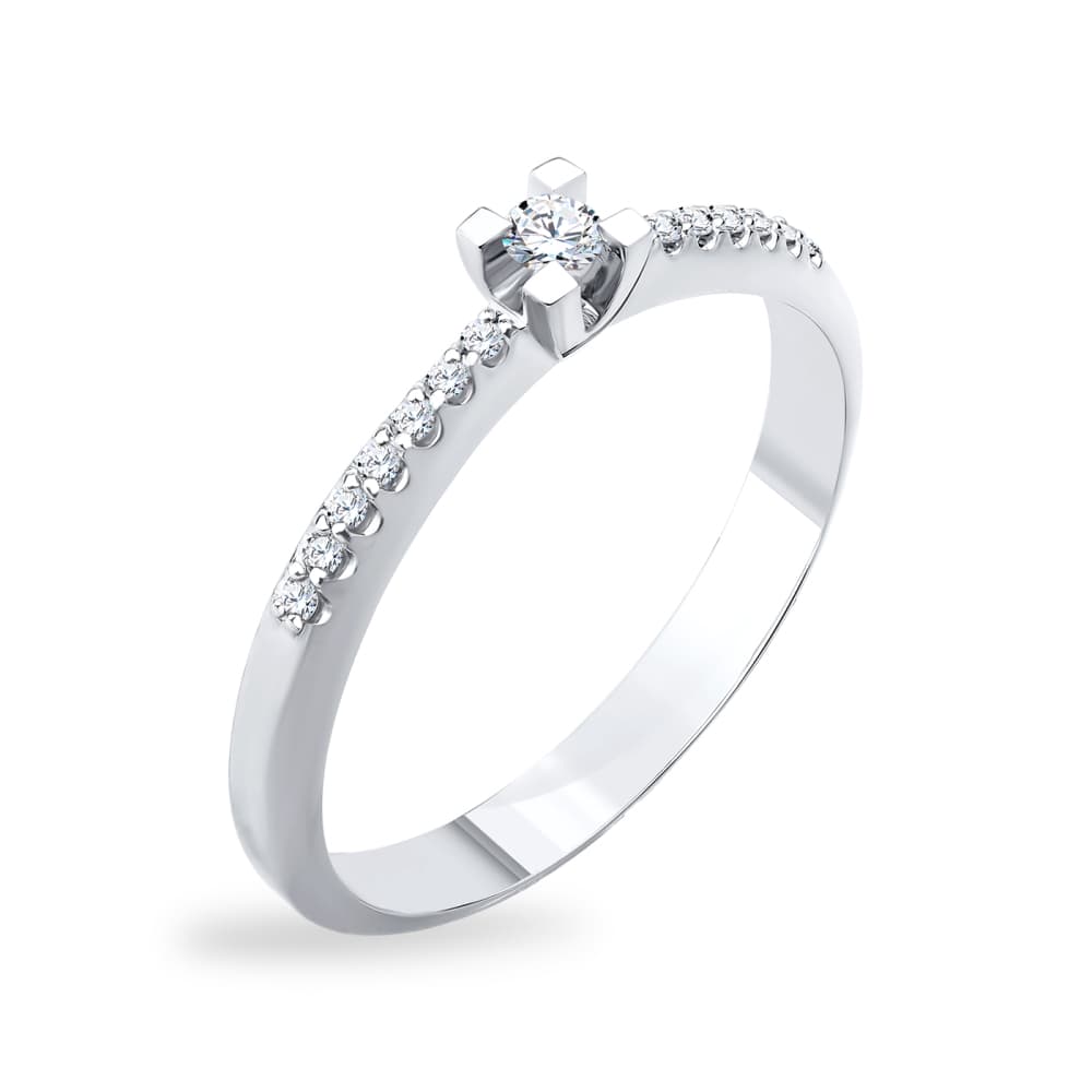 Кольцо из золота 585 с бриллиантами