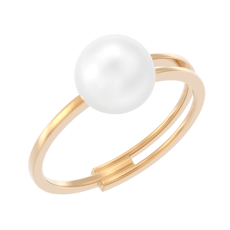 Кольцо из золота 585 с жемчугом