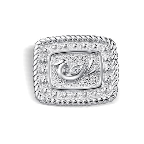 Брошь из серебра 925 с фианитами