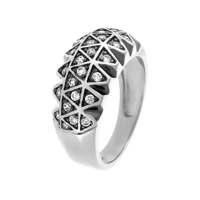 Кольцо из серебра 925 с кубическим цирконием