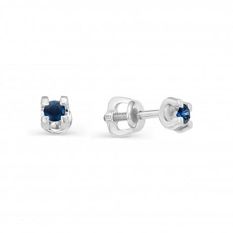 Серьги из золота 585 с сапфирами